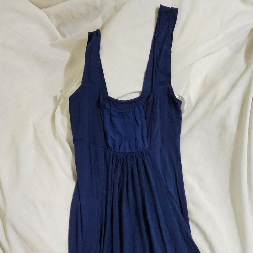 Cinnamon Girl Blue Scoop Neck Dress